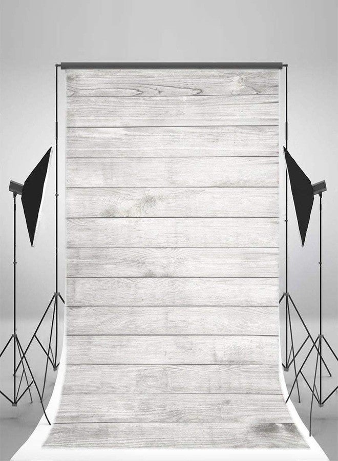 LFEEY 3x5ft Wood Backdrops for Photography Grunge Wood Vintage Worn Wooden Boards Background Seamless Backdrop Gray Wood Photo Backgrounds Wood Wall Wrinkle Free Photography Backdrops Photo Studio - Image 3