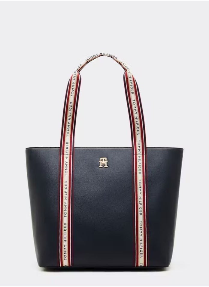 Tommy Hilfiger Plus Tommy Hilfiger Shopper with label details  - Image 1