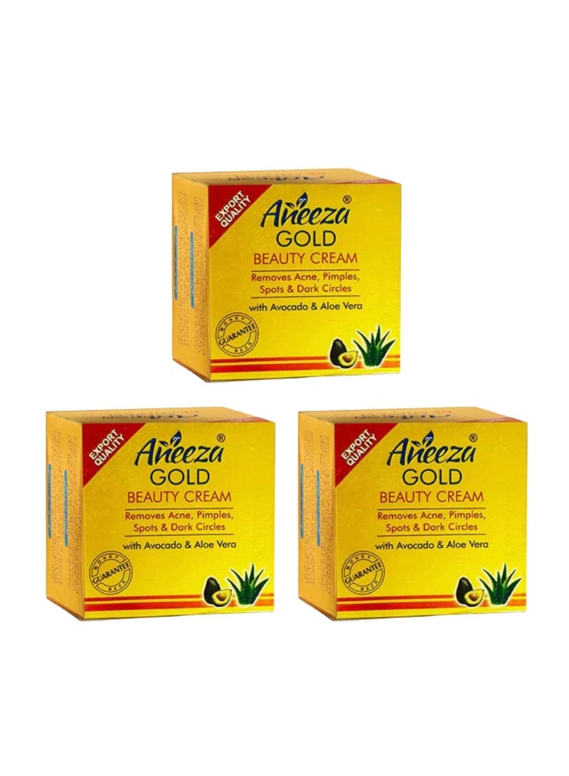 Aneeza Gold Beauty Cream- 3x30g - Image 1