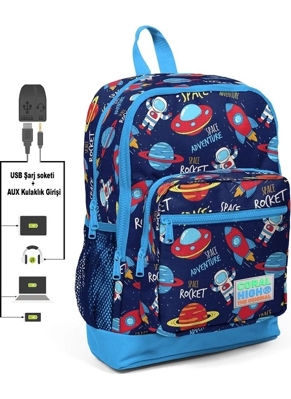 CORAL HIGH 23280 Backpack with USB-Aux Socket