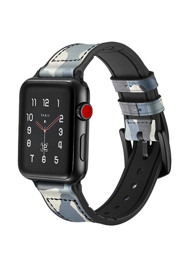 إسكدنيا Replacement Band for Apple Watch Series 5/4/3/2/1 44/42mm Camouflage Blue