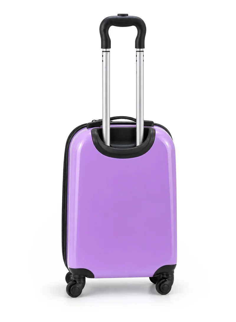 ترو كير Trucare 16" Kids Hard Shell Trolley Luggage – Lavender Bunny Design | ABS + PC Embossed Suitcase with 360° Spinner Wheels