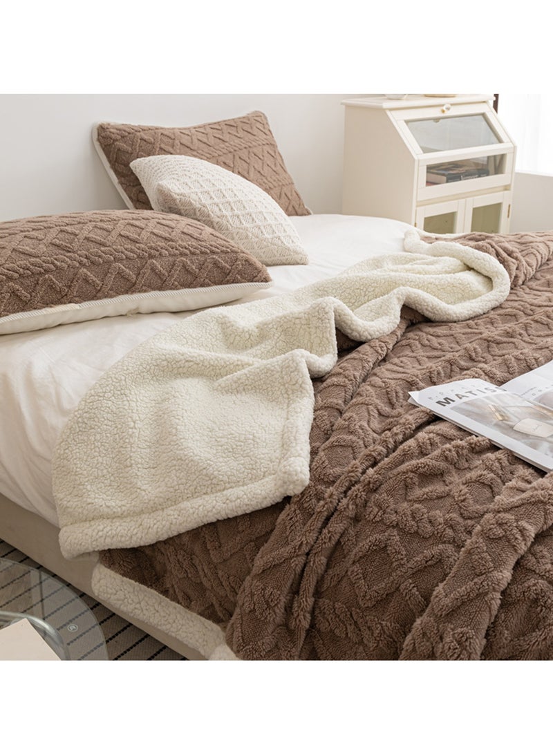 MIXDE Coral Flannel Thickened Lambswool Blanket Sofa Blanket 180*200CM - Image 4
