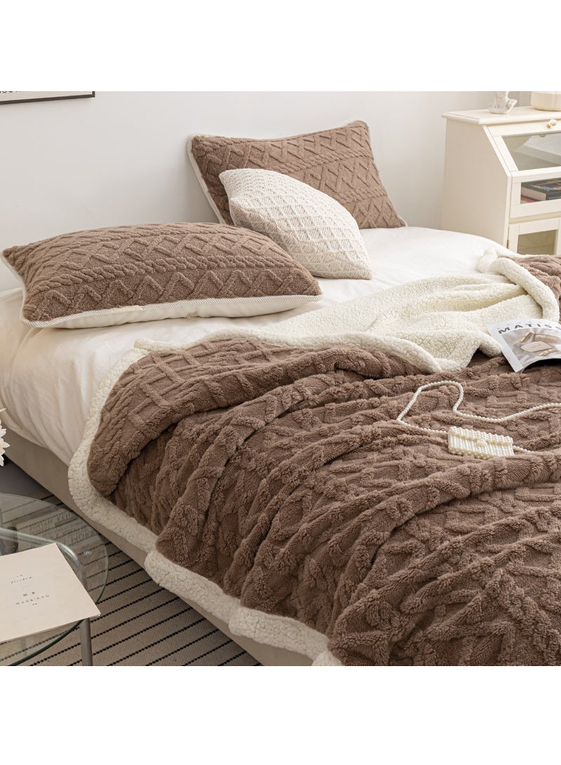 MIXDE Coral Flannel Thickened Lambswool Blanket Sofa Blanket 180*200CM - Image 2