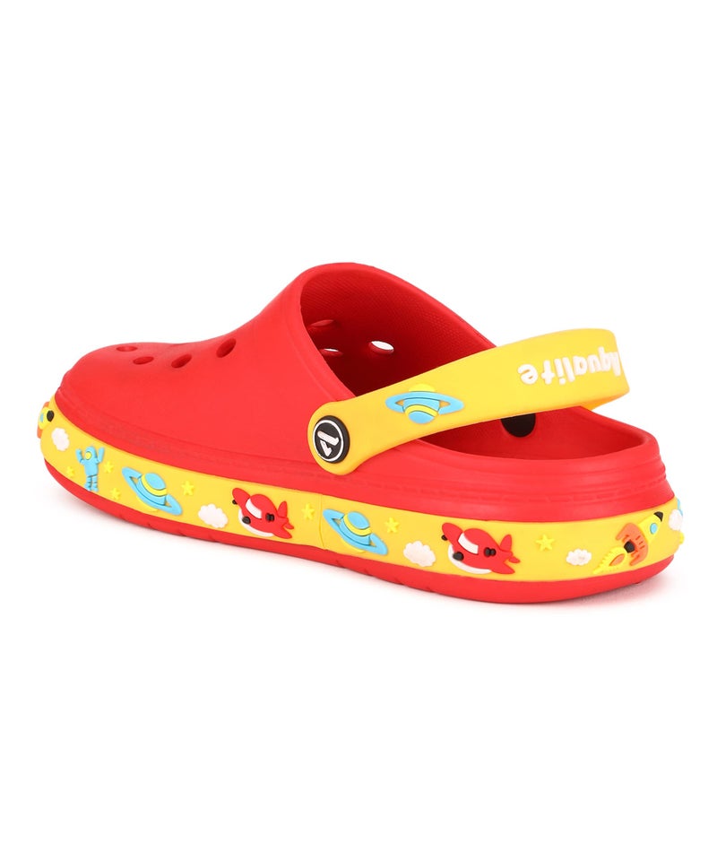 Aqualite Junior Red & Yellow Clogs UK 9 - Image 4