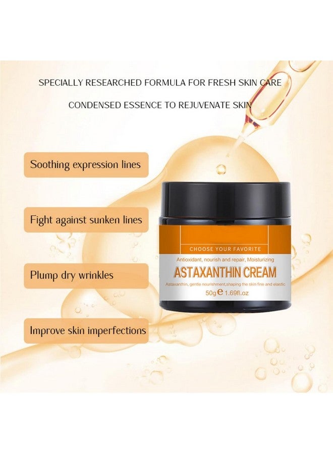 Grospe Astaxanthin Face Cream Anti Aging Moisturizing Quick Absorption Moisturizing Antioxidant Facial Cream Reduce Wrinkles Shrink Pores Skin Care 50G - Image 2