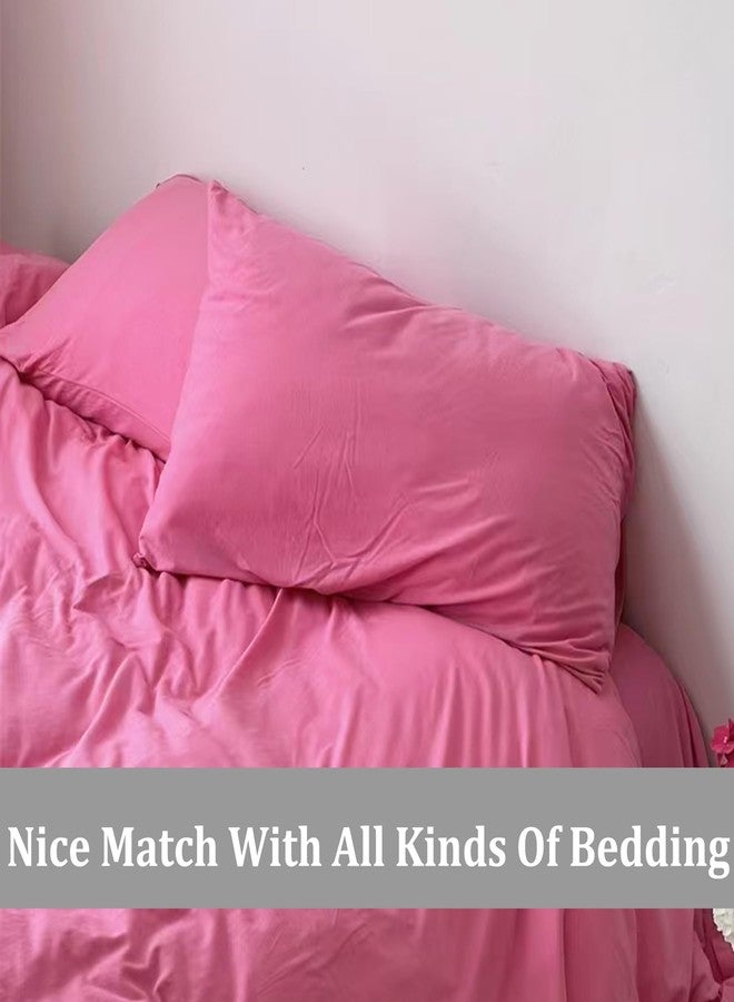 LEISUREWEEK Premium Queen Pillowcases 4 Pack - Pink Standard - Ultra Soft 1800 Thread Count Microfiber- Double Brushed - Allergies Free - Wrinkle Resistant Pillowcase - Image 3