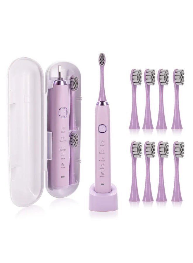 English Version 5-speed 8-brush Head Portable Box Sonic Electric Toothbrush Adult Model Sensor Charging Dupont