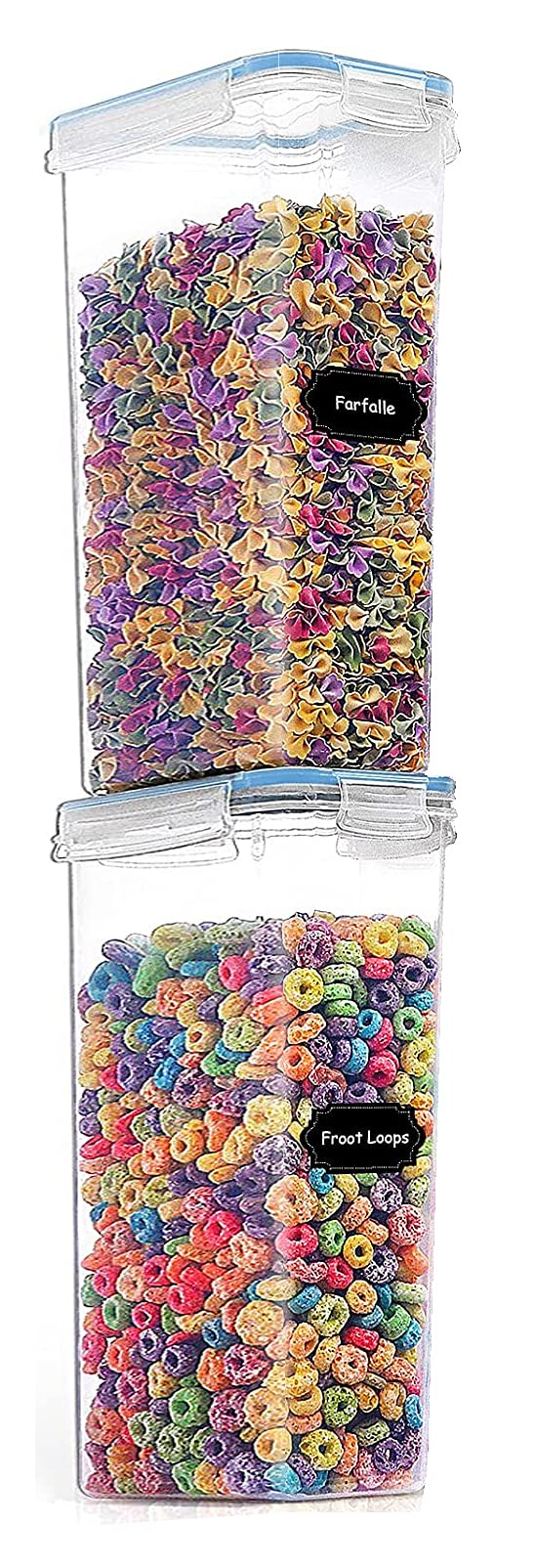 Diablos Airtight Kitchen Storage Containers Set of 2-2100ml, Plastic Fridge Storage Container with Lock & Seal Lid, Blue - Image 1