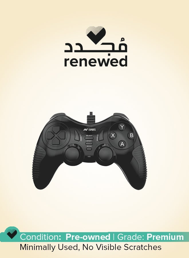 ANT Esports Renewed - Ant Esports GP130 Wired Gamepad (Black) - Image 1