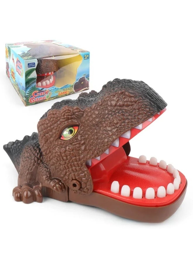 Stress Relief Shark Bite Finger Toy Evil Dog Dinosaur Pirate Bucket Parent-Child Interaction Children's Prank Toys-Color:Dinosaur [window Box]] - Image 1