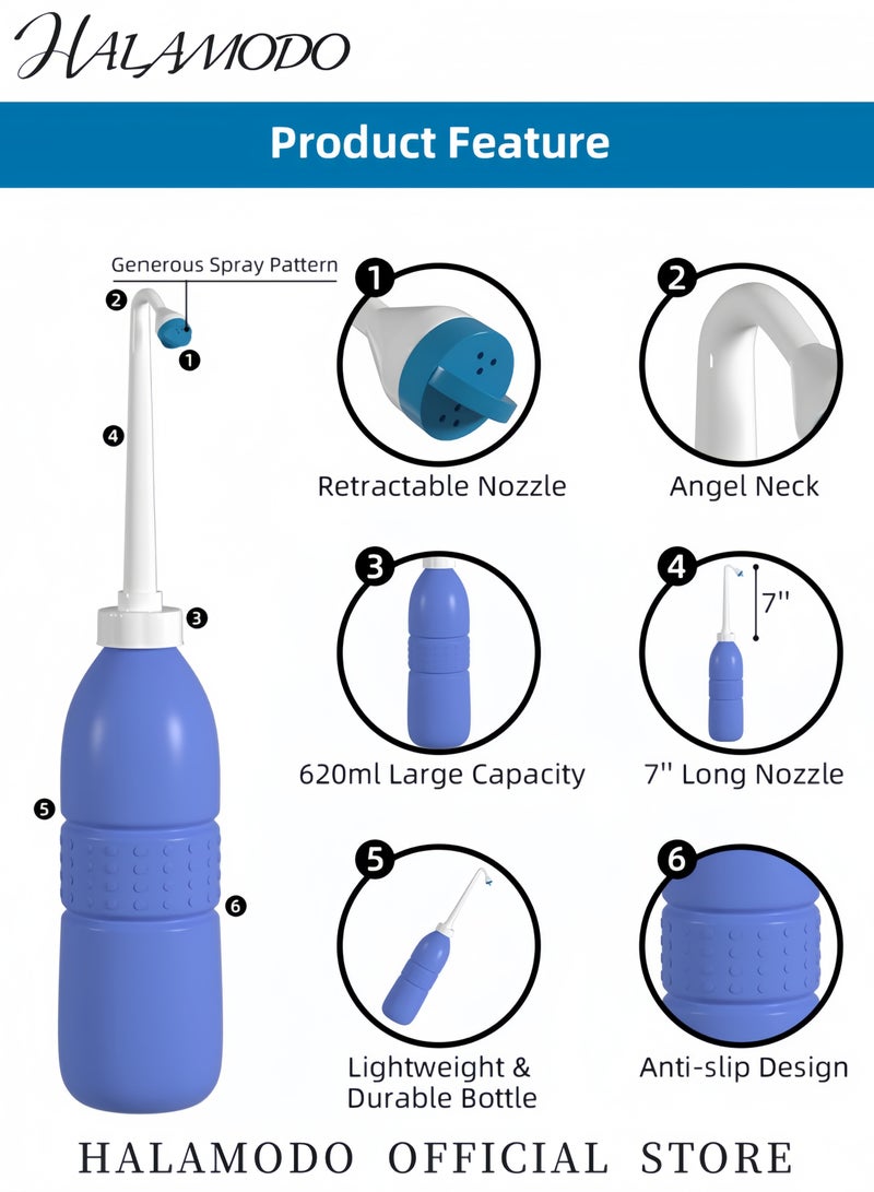 HALAMODO Portable Breeze Handy Personal Bidet Sprayer Blue 450ml - Image 3