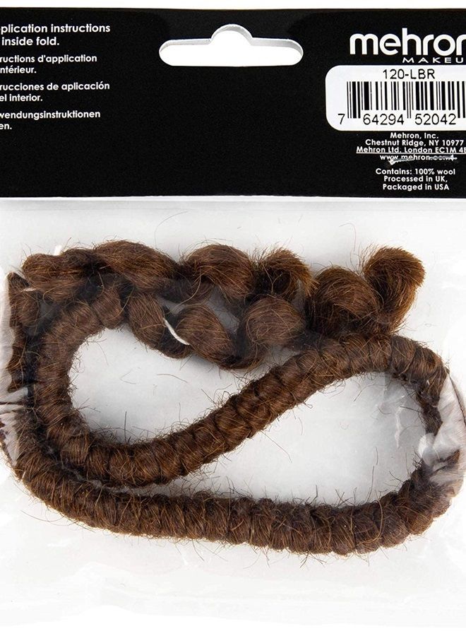 mehron ضفيرة شعر كريب مكياج 12 بوصة (بني فاتح) - Image 2