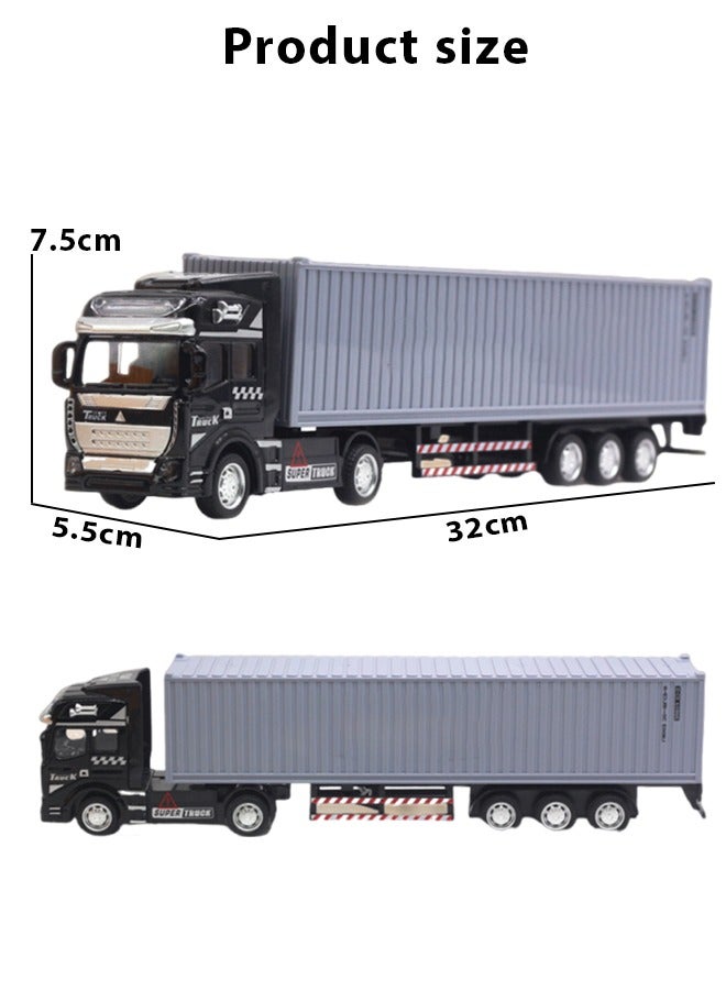 Toy Container Truck Truck Model Simulation Detachable Alloy Container Truck Toy Transport Truck Children Car Toys Gift for Kids Toddlers for 3 4 5 6 Years  - Image 2