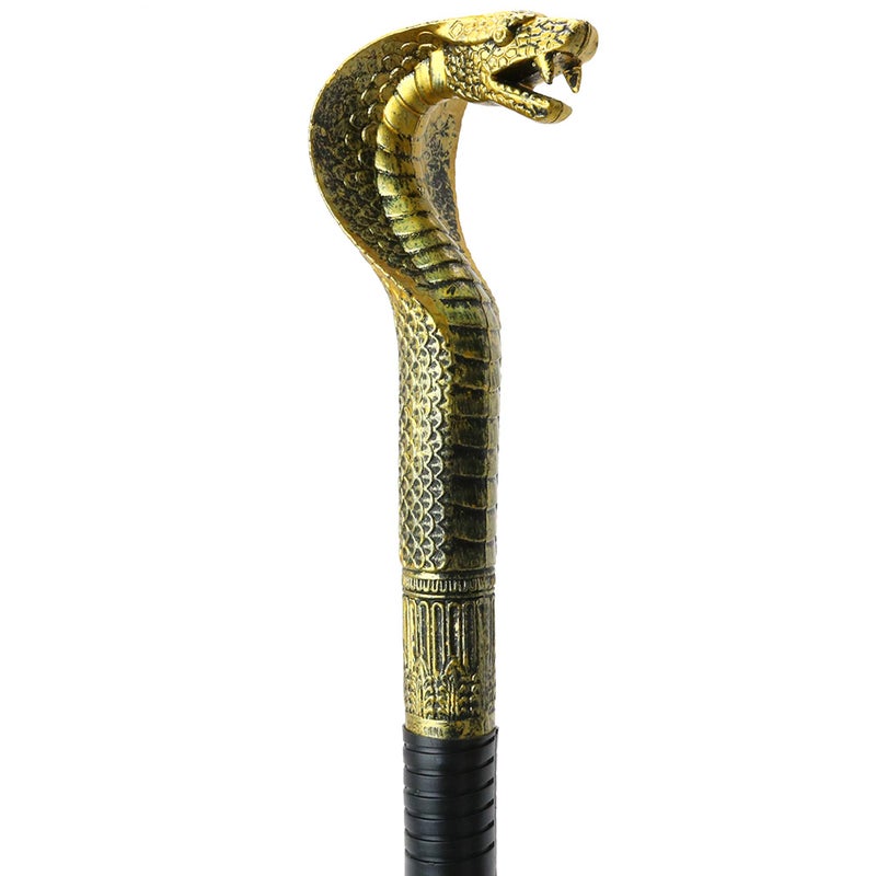 Skeleteen King Cobra Pimp Cane - Egyptian Style Staff or Scepter for Emperor - 1 Piece Costume Accessory Prop Gold - Image 2