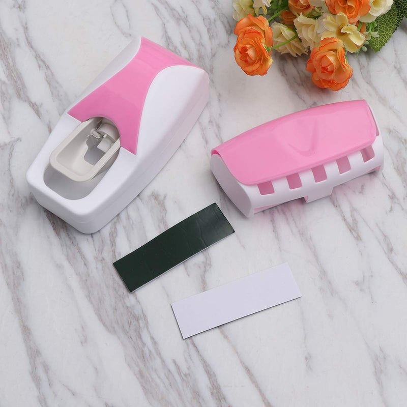 PRIVERA Wall Mounted Toothpaste Dispenser Squeezer with Detachable 5 Hole Toothbrush Holder (Standard, Multicolour) - Image 3