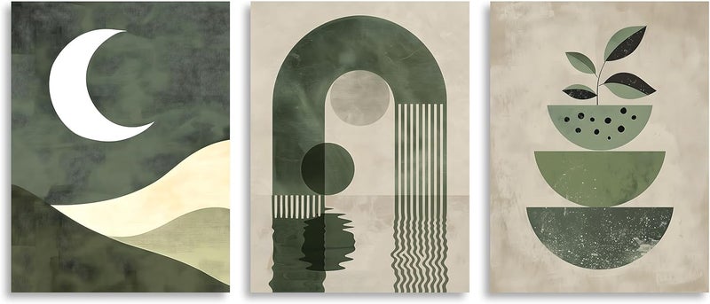 OWNANRTHM Boho Geometric Canvas Wall Art Set - Image 2