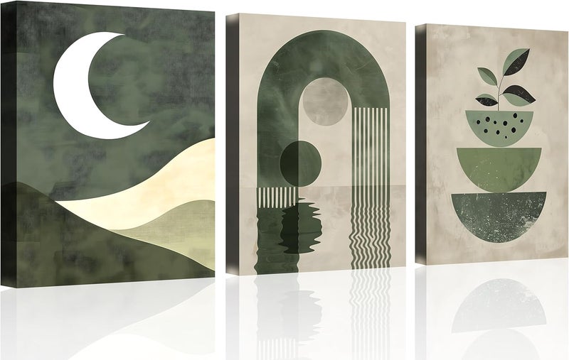 OWNANRTHM Boho Geometric Canvas Wall Art Set - Image 1