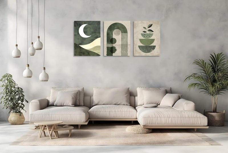 OWNANRTHM Boho Geometric Canvas Wall Art Set - Image 3