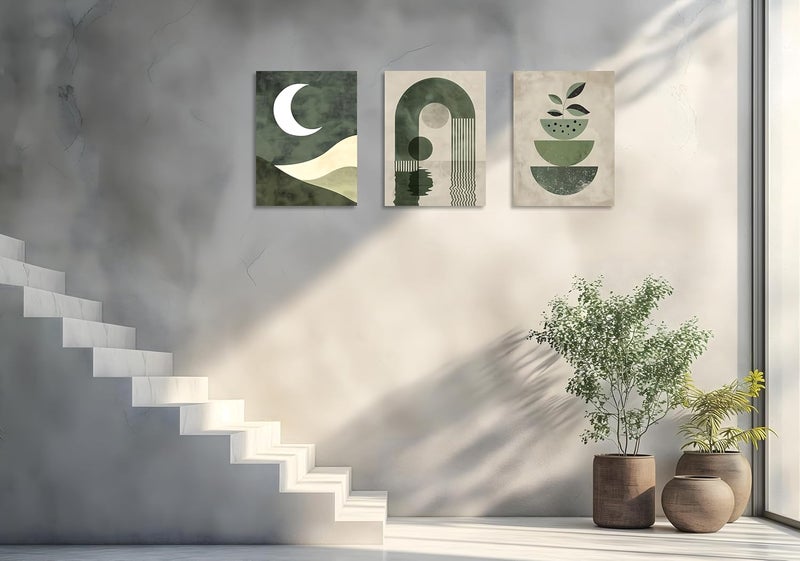 OWNANRTHM Boho Geometric Canvas Wall Art Set - Image 4
