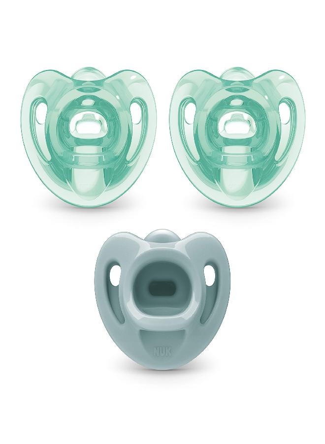 NUK Comfy Orthodontic Pacifiers, 0-6 Months, 3 Pack - Image 1