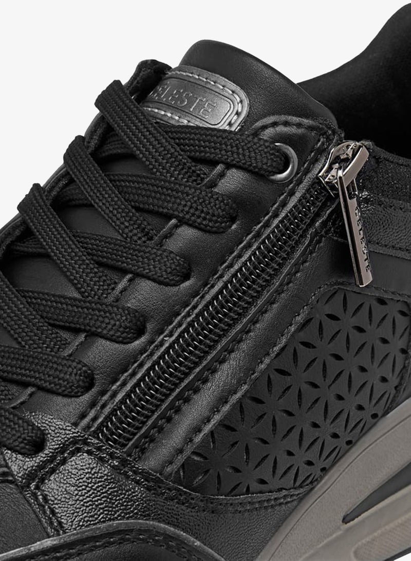 Celeste Women's Panelled Sneakers with Lace-Up Closure - Image 4