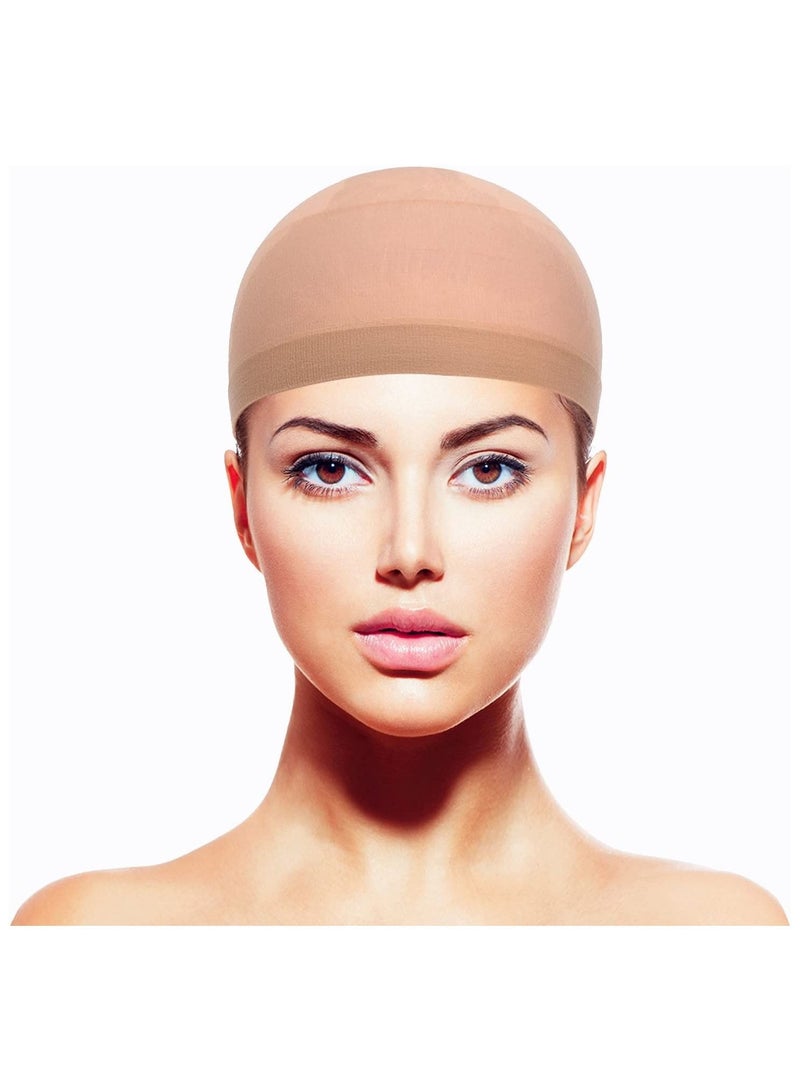 Estelle 12 Pack Nylon Wig Caps for Women and Men Black, Natural Beige and Light Brown - Image 2