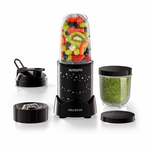 Cellecor Nutrispin 400W Nutri-Blender | 400W Personal Smoothie Blender with 23000 RPM | 2 Durable Jars | 6-Leaf Blade | Compact Juicer Mixer Grinder | Anti-Rust Titanium Alloy Blade | 2 Yrs Warranty - Image 1