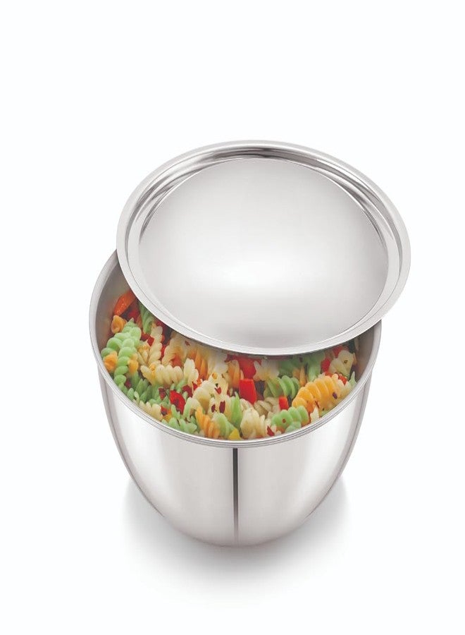 Tosaa Triply Stainless Steel Tasla with Lid|Ideal Tasla for Curry/Stir-Fry/Deep-Fry/DryVeg/Sauté Induction Friendly, Heavy Base Kadhai Naturally Non-Stick | 22cm, 1500 ml - Image 1