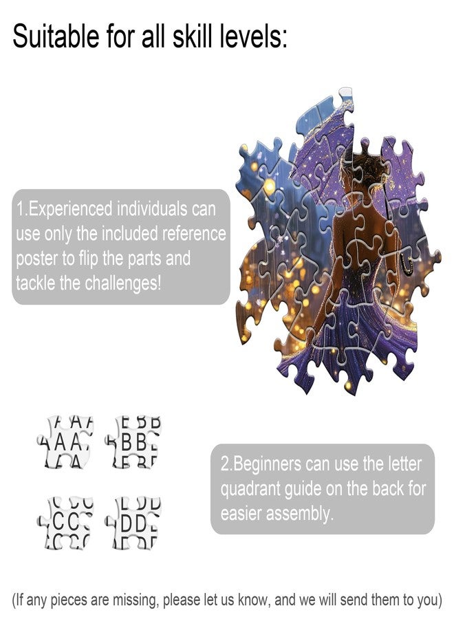 Bimkole Violet Night Puzzles for Adults 1000 Pieces, Woman Paper Jigsaw Puzzle 1000 Pieces - Fun and Challenging Family Decoration Puzzle Great Gift Idea, Finished Size is 31.5 x 16.14 in - Image 3