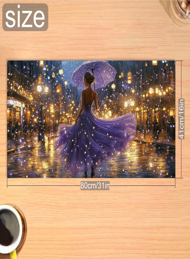 Bimkole Violet Night Puzzles for Adults 1000 Pieces, Woman Paper Jigsaw Puzzle 1000 Pieces - Fun and Challenging Family Decoration Puzzle Great Gift Idea, Finished Size is 31.5 x 16.14 in - Image 4