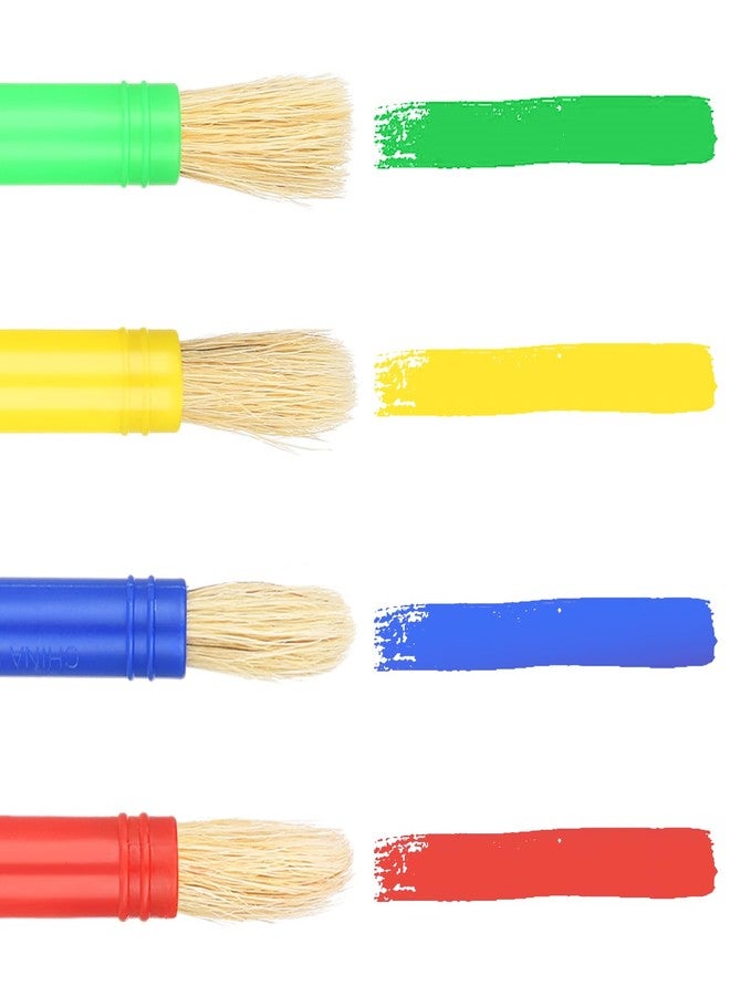Prasacco 4 Piece Kids Paint Brushes, Jumbo Children's Paintbrushes Artist Paint Brushes with Easy to Hold Handles Grip Toddler Tempera Paint Brushes Kids Craft Paint Brushes for Kids Painting - Image 4