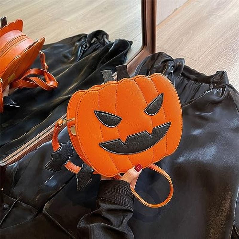Small Spooky Pumpkin Purse - Halloween Crossbody Bag for Women, Stylish and Fun Halloween Accessories - Image 3