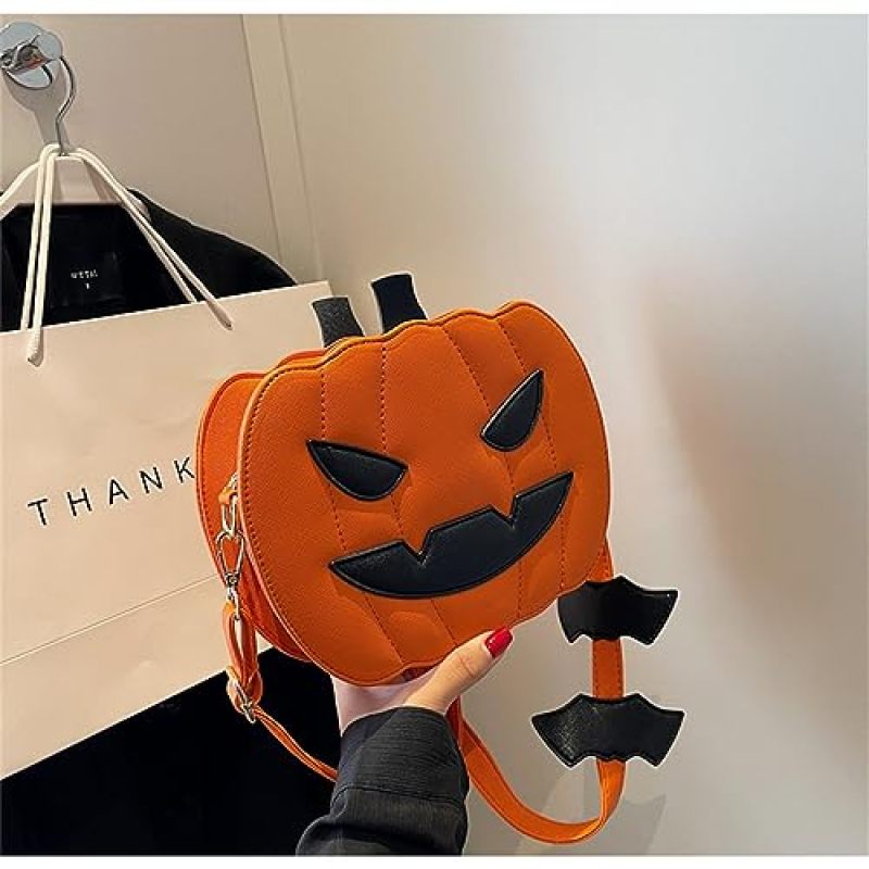 Small Spooky Pumpkin Purse - Halloween Crossbody Bag for Women, Stylish and Fun Halloween Accessories - Image 2