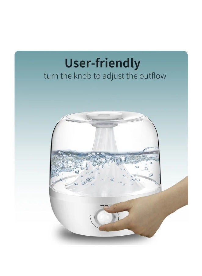 Humidifier, 3L, Ultrasonic Cool Mist, UV Light Bacteria Air Purifier, Top Filled, Suitable for Kids, Adults, Yoga, Sleep, Office, Home  - Image 4