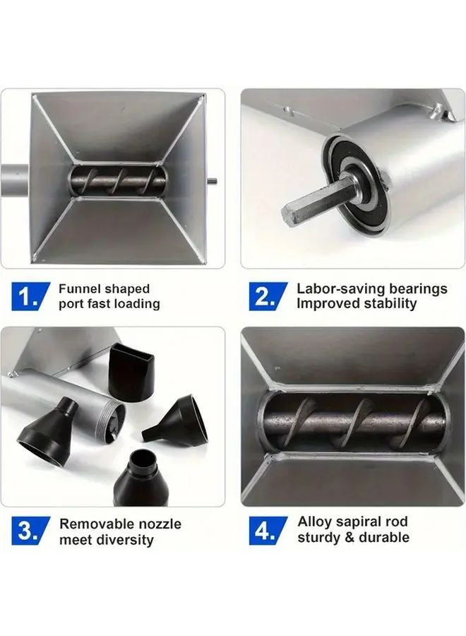 Multifunctional Cement Grouting Gun Carbon Steel Material Nylon Model With Enlarged Case 4 Gun Nozzles - Image 3