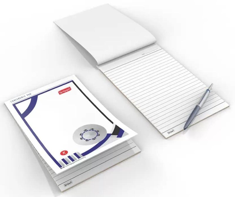 Neelgagan Premium Conference Pad Set, Unruled Plain White Writing Paper, 13.5 x 21.14 cm, Ideal for Office Meetings, Seminars, Hotels & Corporate Events, Compact Pocket Notepad, Bulk Pack of 30 - Image 3