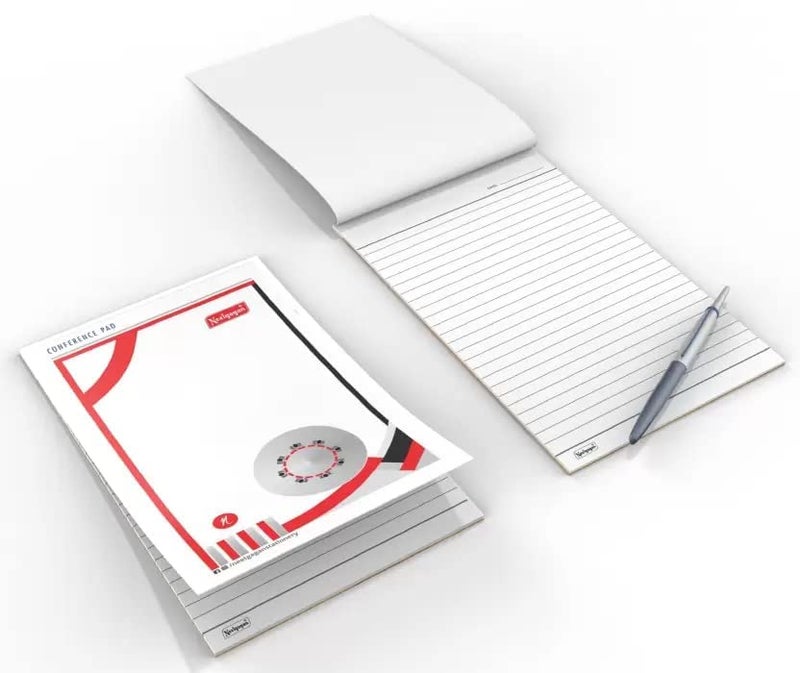Neelgagan Premium Conference Pad Set, Unruled Plain White Writing Paper, 13.5 x 21.14 cm, Ideal for Office Meetings, Seminars, Hotels & Corporate Events, Compact Pocket Notepad, Bulk Pack of 30 - Image 2