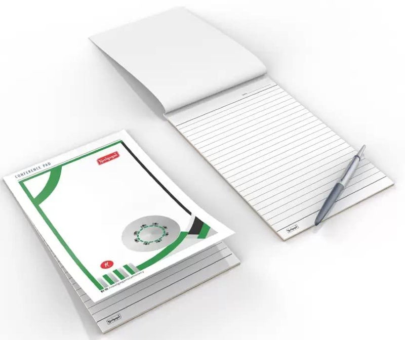 Neelgagan Premium Conference Pad Set, Unruled Plain White Writing Paper, 13.5 x 21.14 cm, Ideal for Office Meetings, Seminars, Hotels & Corporate Events, Compact Pocket Notepad, Bulk Pack of 30 - Image 4