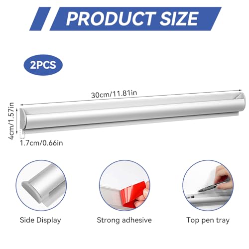 OFIFO® 2 Pack Ticket Holders Receipt Holder for Restaurant, No Drill Restaurant Order Ticket Holders for Kitchen Office Walls Refrigerator Home Pubs Bars Cafes(12 Inch)-Sliiver - Image 2