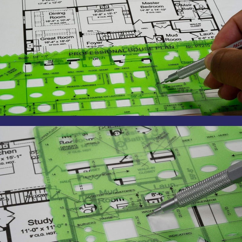 Pacific Arc Professional House Plan Template Guide, with Doors, Appliances, Plumbing Fixtures - Image 5