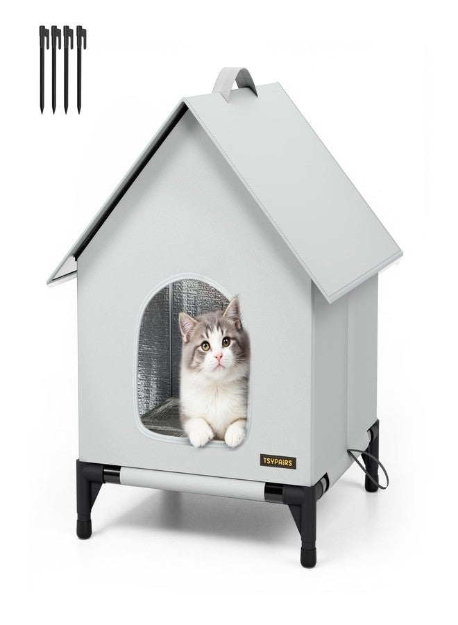 TSYPAIRS Cat House - Outdoor Cat House for Indoor and Outdoor Use - Insulated and Weatherproof，Waterproof Shelter for Small/Medium Cats （L） - Image 1
