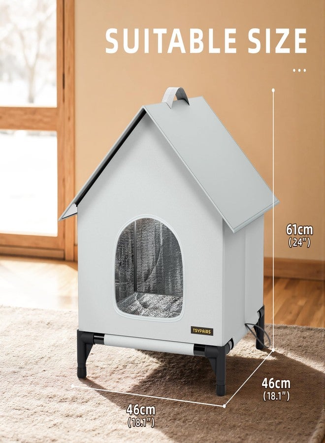 TSYPAIRS Cat House - Outdoor Cat House for Indoor and Outdoor Use - Insulated and Weatherproof，Waterproof Shelter for Small/Medium Cats （L） - Image 4