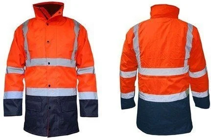 Mervem Parka Orange Navy Blue