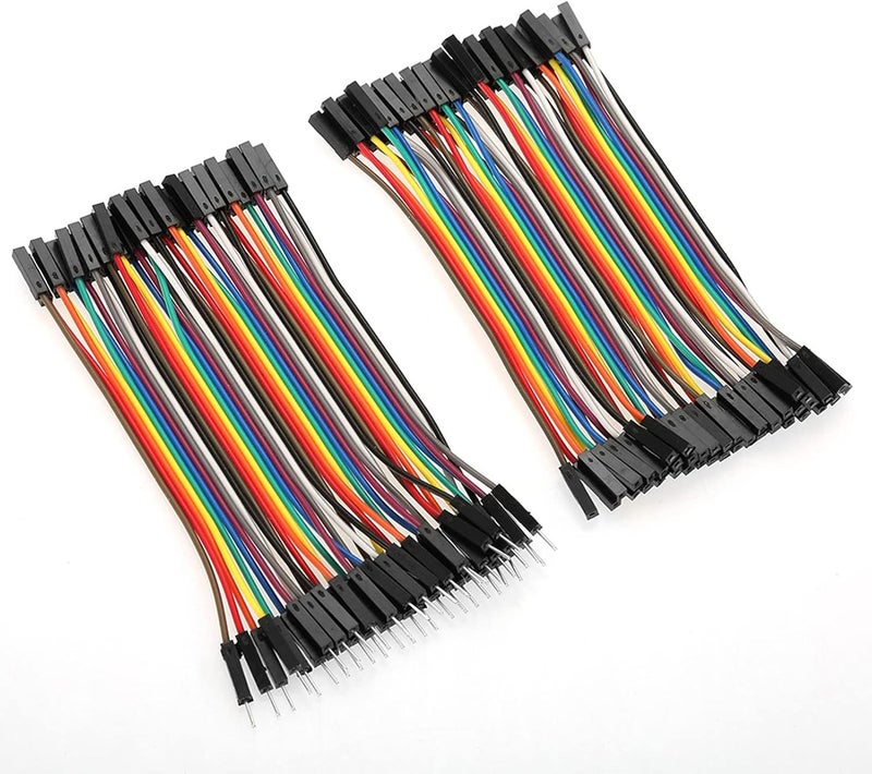 Haofy 3pcs 40pin Jumper Wires Kit, 10cm Ribbon Cables Separable into Single Wires, 10 Colors, with Male to Female Male to Female, for Breadboard Construction Repair - Image 1