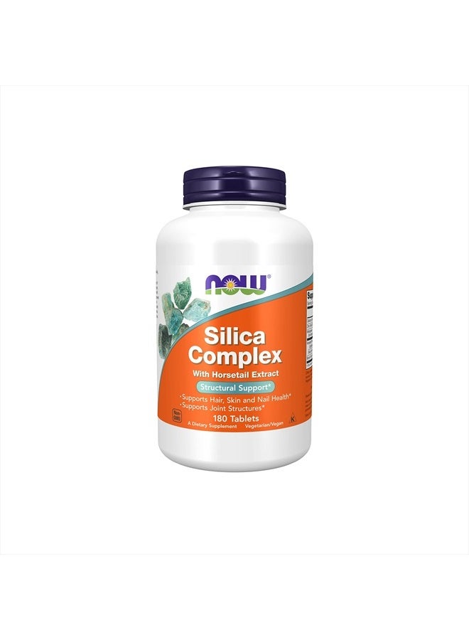 now Supplements, Silica Complex with Horsetail Extract, Supports Hair, Skin and Nail Health*, Structural Support*, 180 Tablets - Image 1