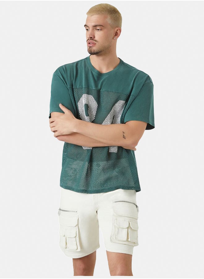 FOREVER 21 Mid-Rise Denim Cargo Shorts  - Image 1
