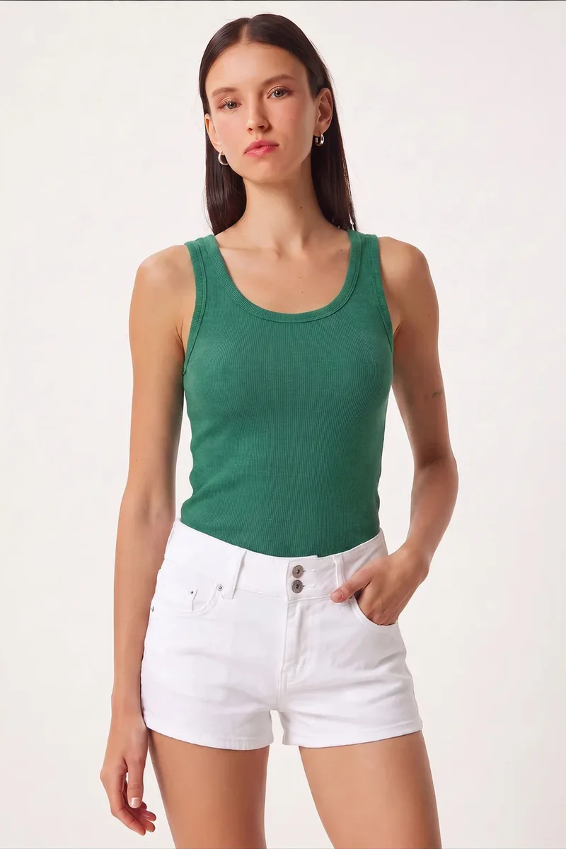 هابينس اسطنبول ISTANBUL Fitted U Collar Knitted 2- Pack Tank Top