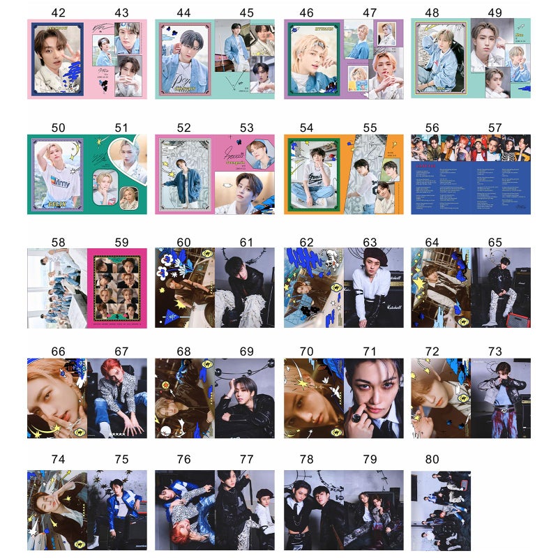 KPOPBP Stray Kids 40 Sheets Photo book Photocard Merchandise Kpop Postcards Gift for SKZ Boys and Girls (5-STAR(28.4 * 20.9CM)) - Image 3
