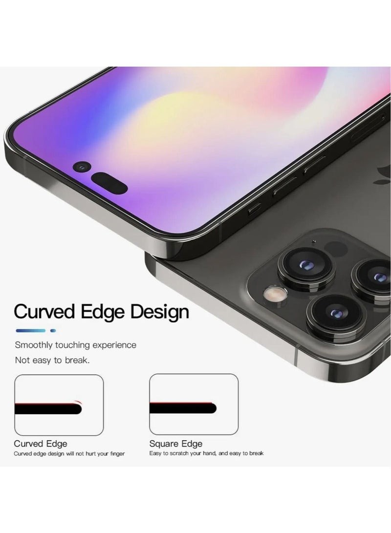 Captaintech Screen Protector iPhone 14 Pro Max High Quality Tempered Glass Screen Protector for iPhone 14 Pro Max 6.7" Black/Clear - Image 4